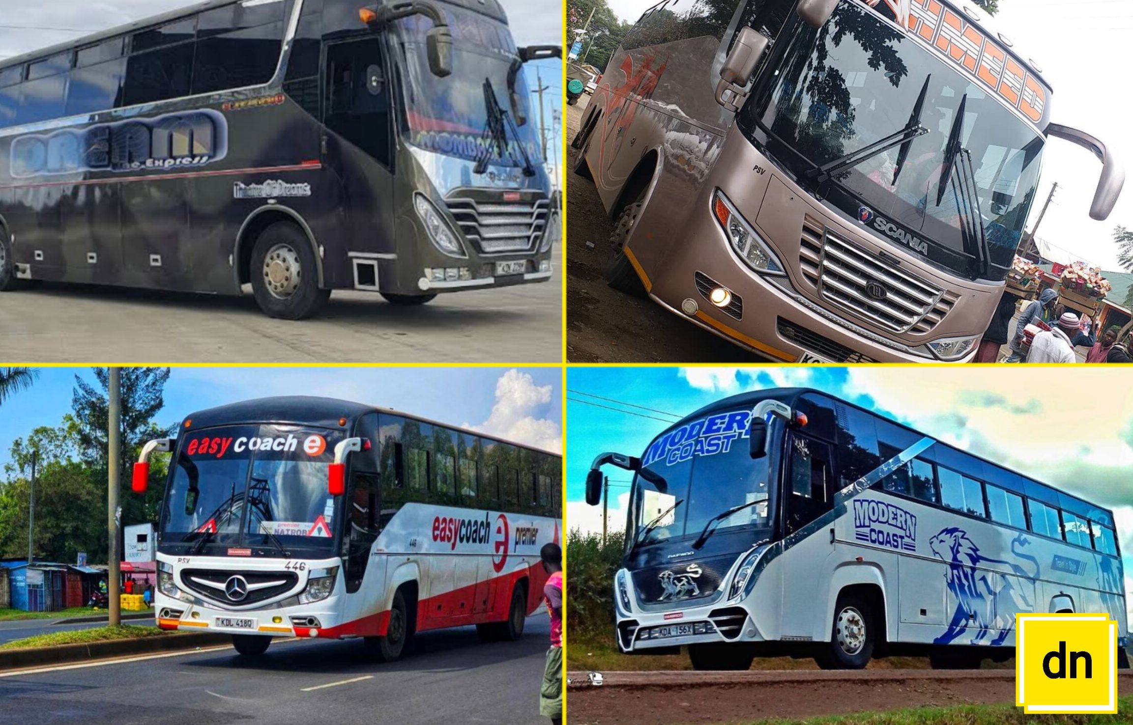 Long distance buses in Kenya